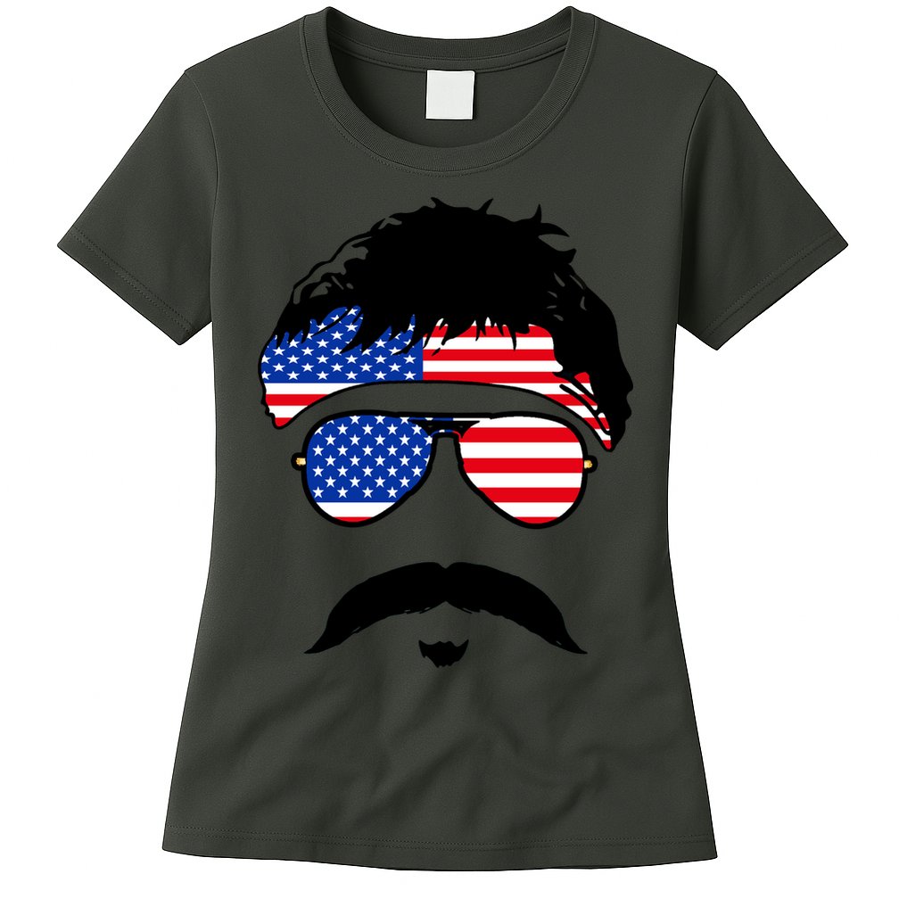 American Minshew Mustache Duval  Womens T-Shirt