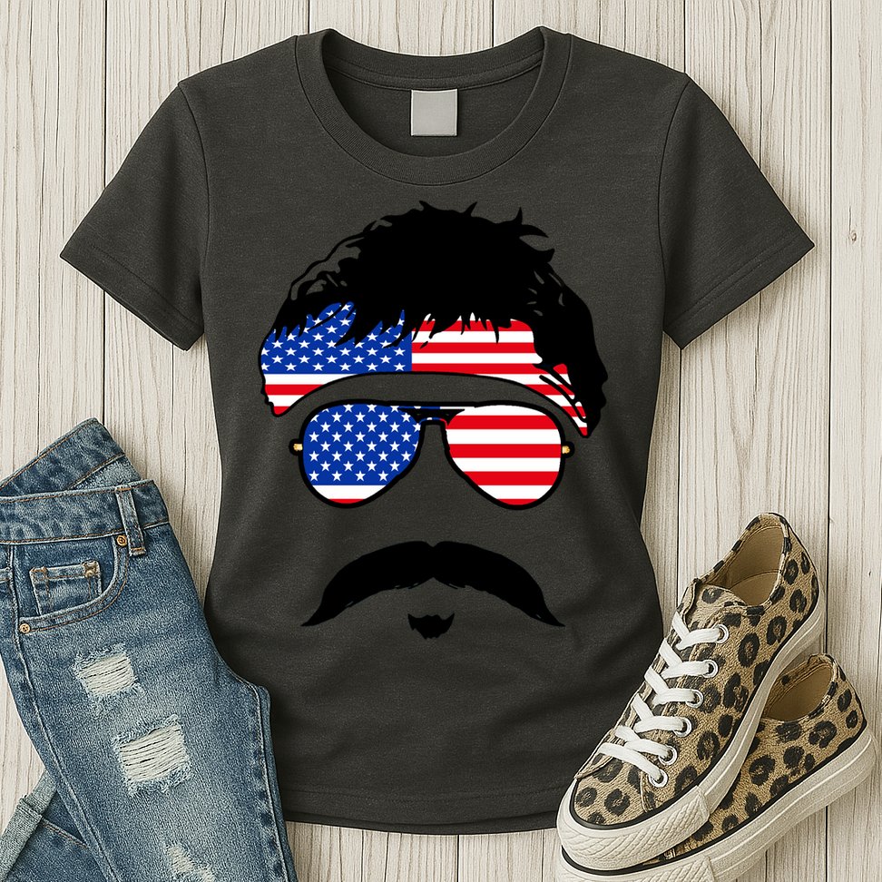 American Minshew Mustache Duval  Womens T-Shirt