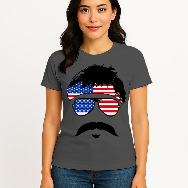 American Minshew Mustache Duval  Womens T-Shirt
