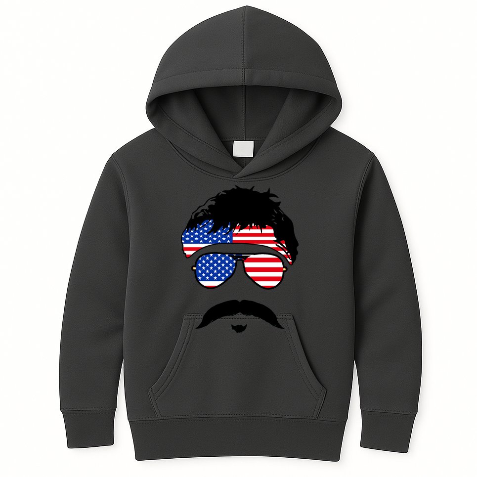 American Minshew Mustache Duval  Kids Hoodie