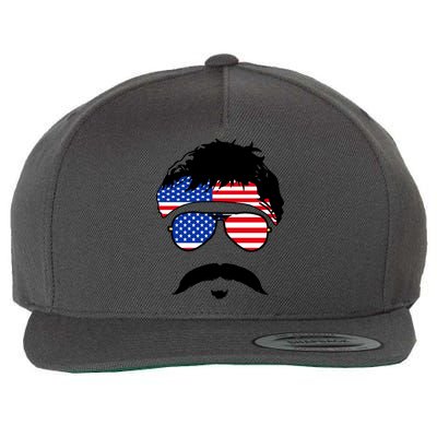 American Minshew Mustache Duval  Wool Snapback Cap