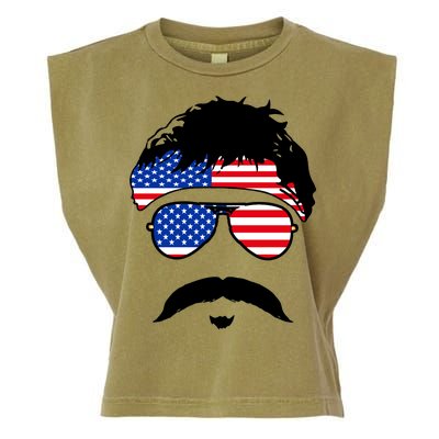 American Minshew Mustache Duval  Garment-Dyed Women's Muscle Tee