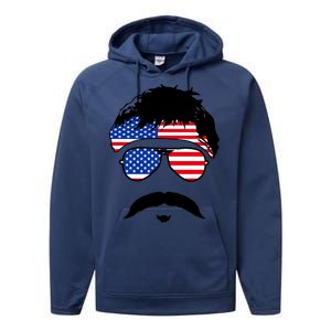 American Minshew Mustache Duval  Performance Fleece Hoodie