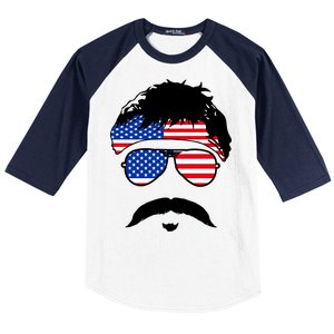 American Minshew Mustache Duval  Baseball Sleeve Shirt