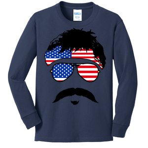 American Minshew Mustache Duval  Kids Long Sleeve Shirt