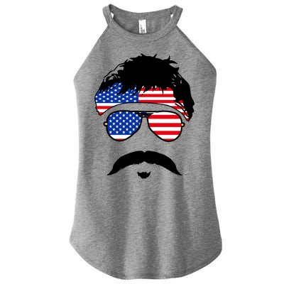 American Minshew Mustache Duval  Women’s Perfect Tri Rocker Tank