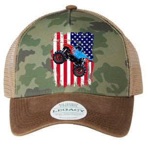 American Monster Truck Flag Legacy Tie Dye Trucker Hat