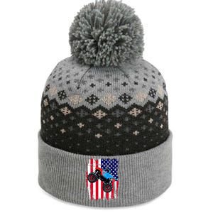 American Monster Truck Flag The Baniff Cuffed Pom Beanie