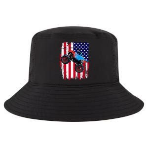 American Monster Truck Flag Cool Comfort Performance Bucket Hat