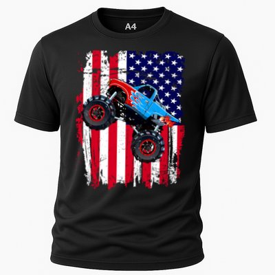 American Monster Truck Flag Performance Shirt