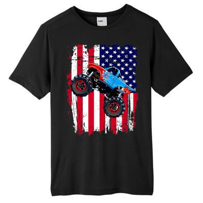 American Monster Truck Flag Tall Fusion ChromaSoft Performance T-Shirt