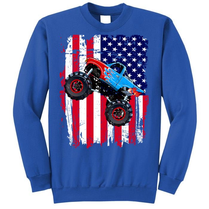 American Monster Truck Flag Sweatshirt