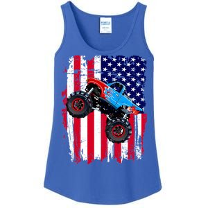 American Monster Truck Flag Ladies Essential Tank