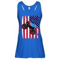 American Monster Truck Flag Ladies Essential Flowy Tank