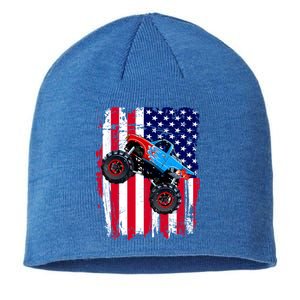 American Monster Truck Flag Sustainable Beanie