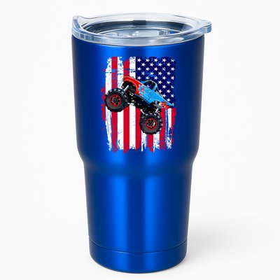 American Monster Truck Flag Tumbler