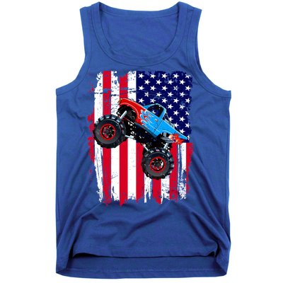 American Monster Truck Flag Tank Top