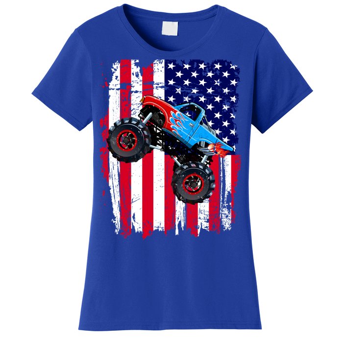 American Monster Truck Flag Women's T-Shirt