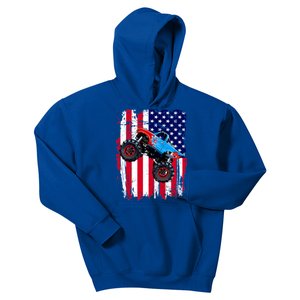 American Monster Truck Flag Kids Hoodie