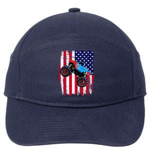 American Monster Truck Flag 7-Panel Snapback Hat