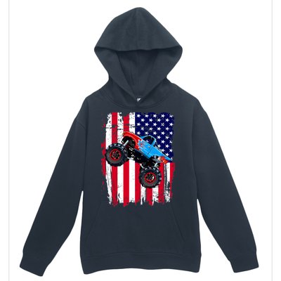 American Monster Truck Flag Urban Pullover Hoodie