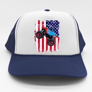 American Monster Truck Flag Trucker Hat