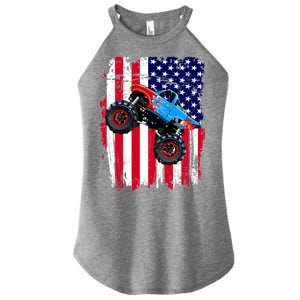 American Monster Truck Flag Women's Perfect Tri Rocker Tank