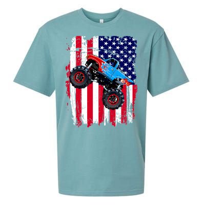 American Monster Truck Flag Sueded Cloud Jersey T-Shirt