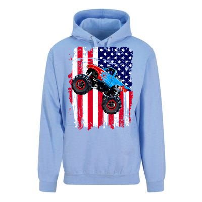 American Monster Truck Flag Unisex Surf Hoodie