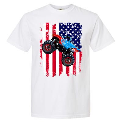 American Monster Truck Flag Garment-Dyed Heavyweight T-Shirt