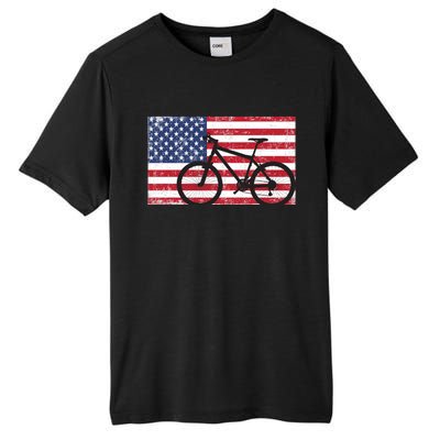 American Mountain Bike USA Flag Tall Fusion ChromaSoft Performance T-Shirt