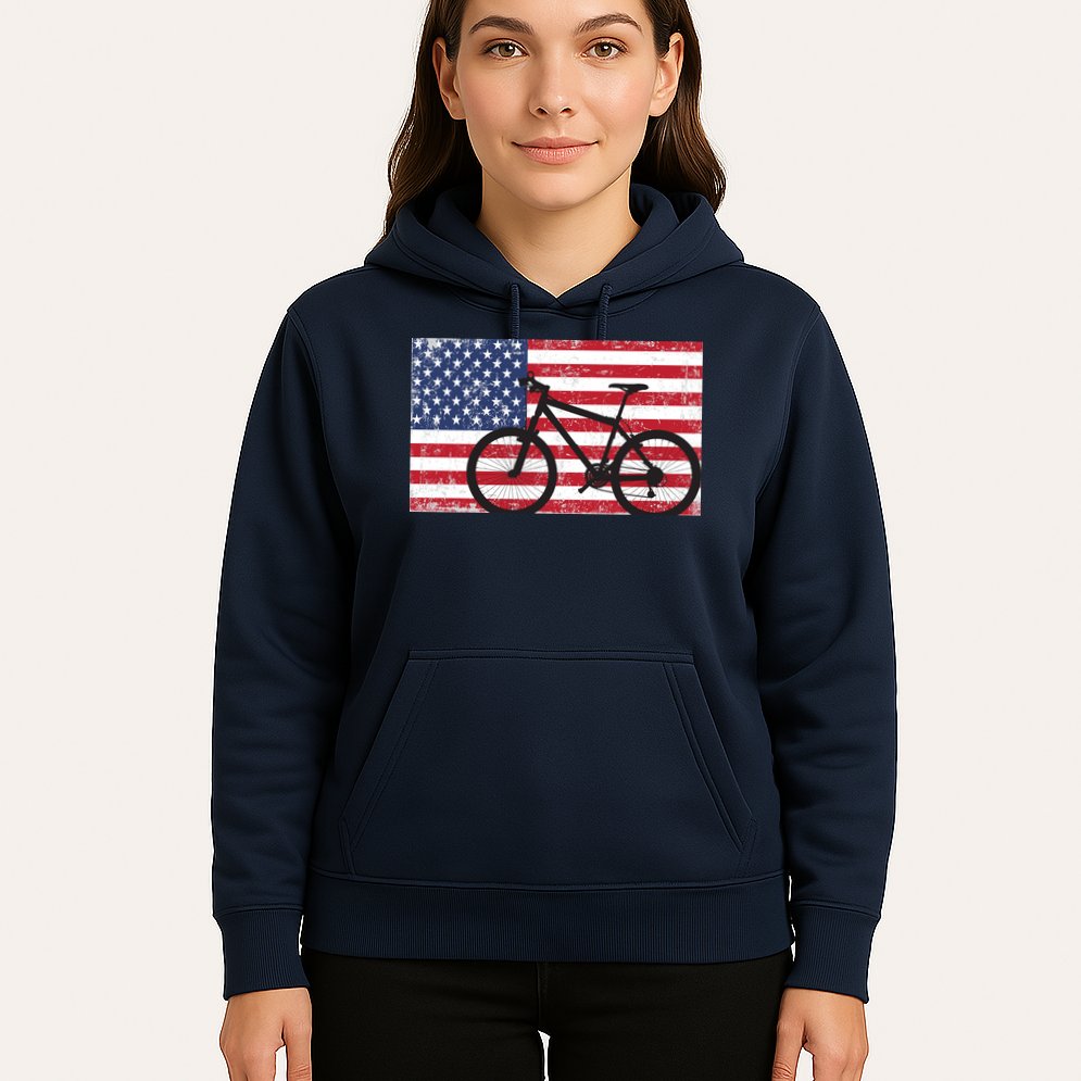 American Mountain Bike USA Flag Hoodie