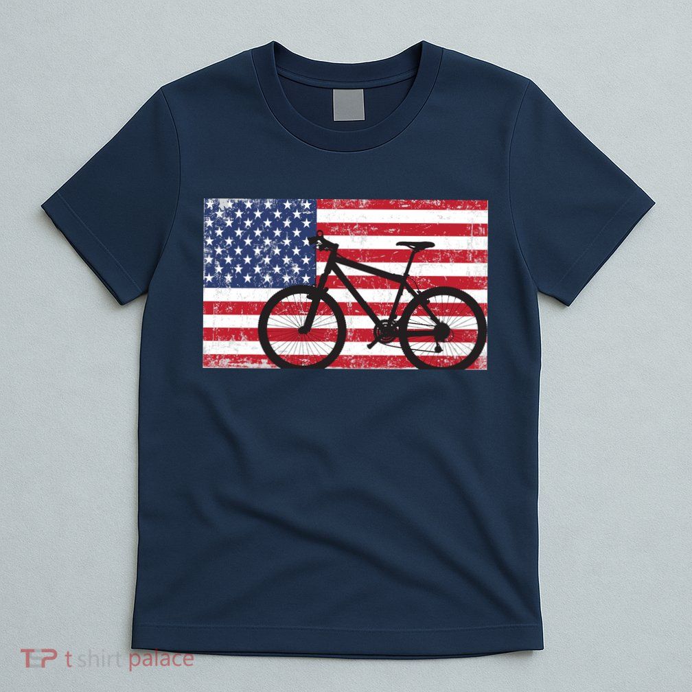 American Mountain Bike USA Flag T-Shirt