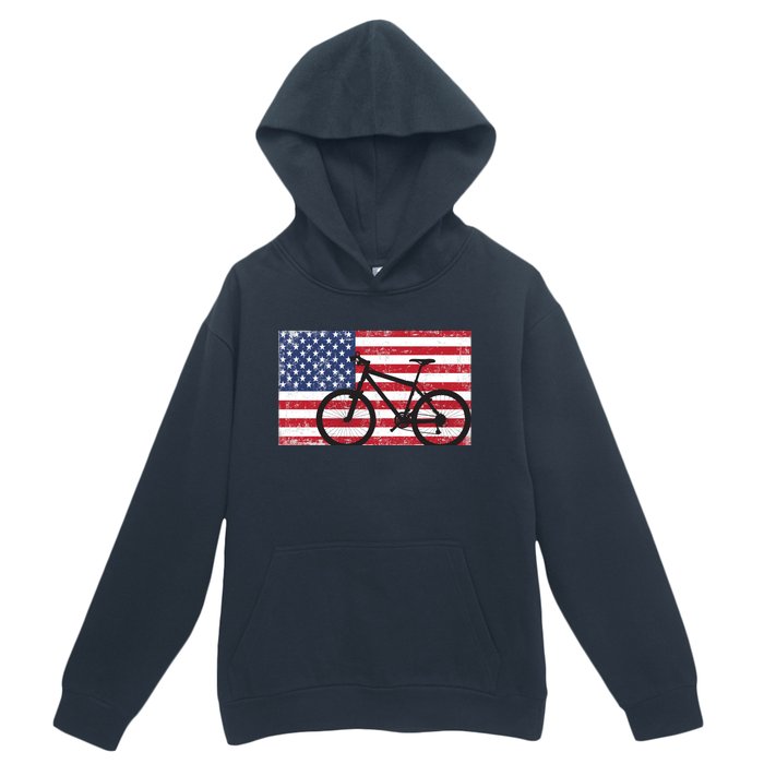 American Mountain Bike USA Flag Urban Pullover Hoodie