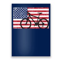 American Mountain Bike USA Flag Poster