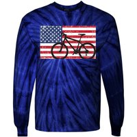 American Mountain Bike USA Flag Tie-Dye Long Sleeve Shirt