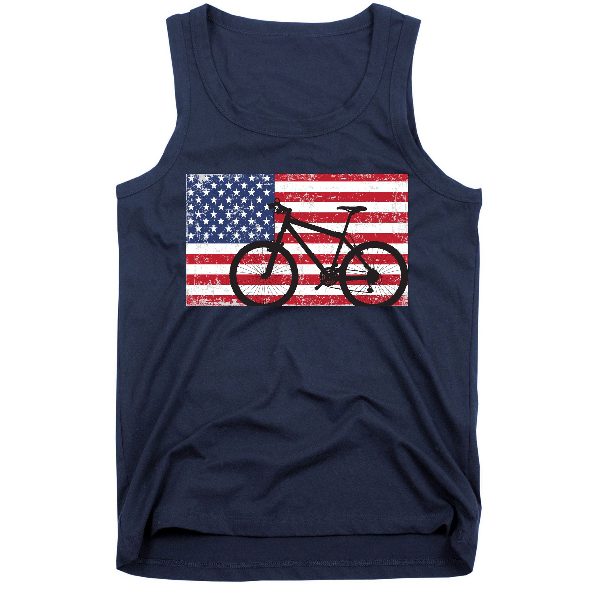 American Mountain Bike USA Flag Tank Top