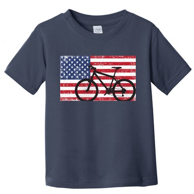 American Mountain Bike USA Flag Toddler T-Shirt