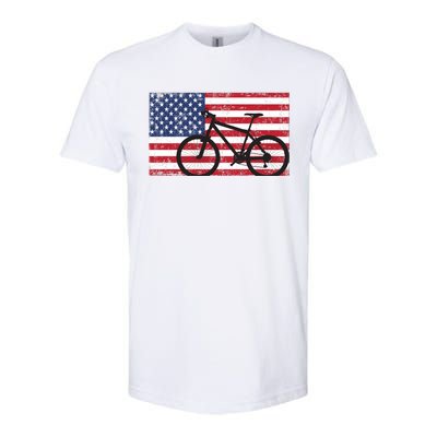 American Mountain Bike USA Flag Softstyle® CVC T-Shirt