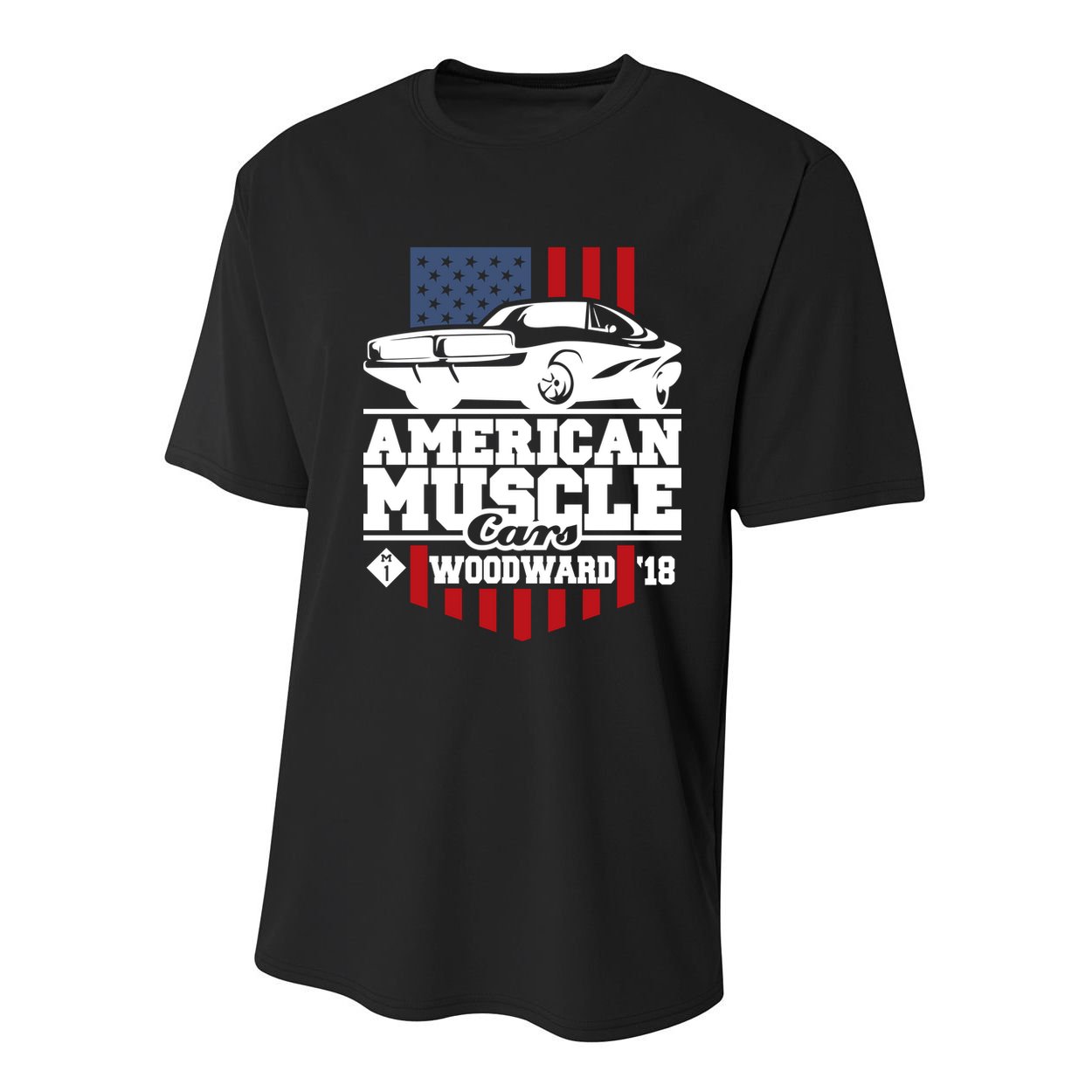 American Muscle Cars Woodward 2018 Youth Performance Sprint T-Shirt