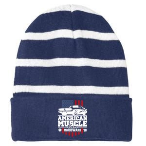 American Muscle Cars Woodward 2018 Striped Beanie with Solid Band