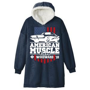 American Muscle Cars Woodward 2018 Hooded Wearable Blanket