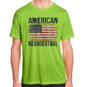 American Neanderthal Distressed US Flag Adult ChromaSoft Performance T-Shirt