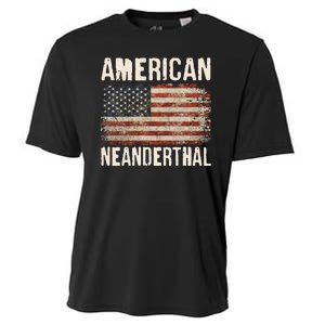 American Neanderthal Distressed US Flag Cooling Performance Crew T-Shirt