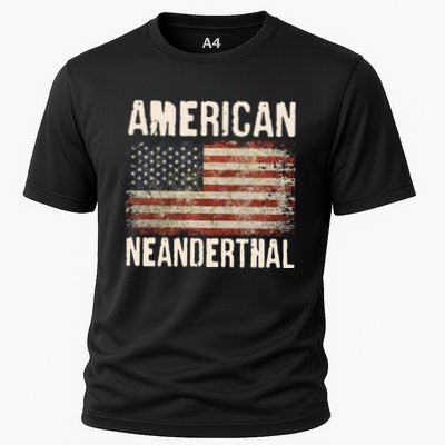 American Neanderthal Distressed US Flag Performance Shirt