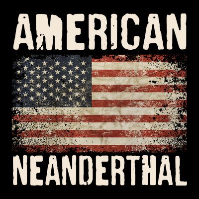 American Neanderthal Distressed US Flag T-Shirt