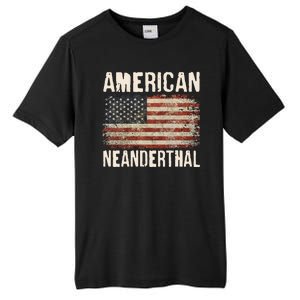 American Neanderthal Distressed US Flag Tall Fusion ChromaSoft Performance T-Shirt