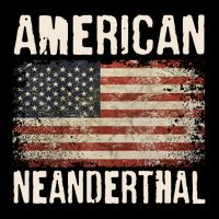 American Neanderthal Distressed US Flag Drawstring Bag