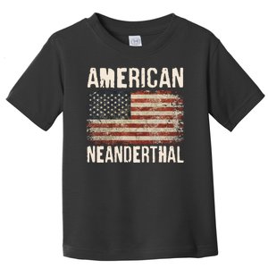 American Neanderthal Distressed US Flag Toddler T-Shirt