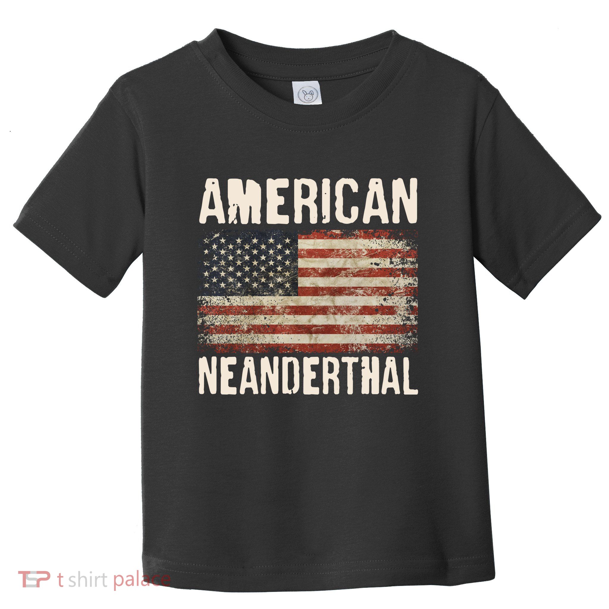 American Neanderthal Distressed US Flag Toddler T-Shirt